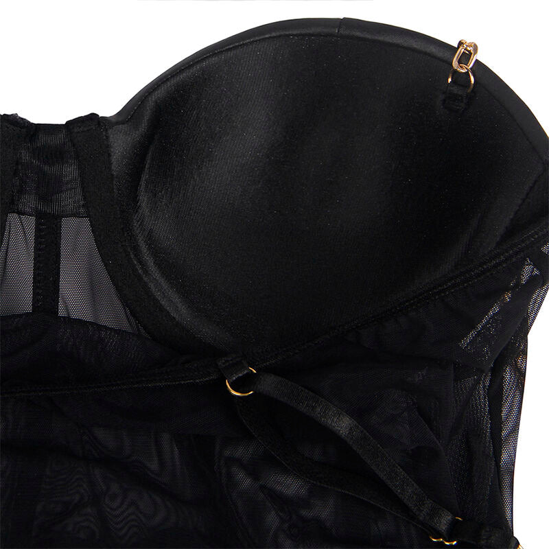 SUBBLIME - BODY NOIR BRETELLES CHAÎNE S/M