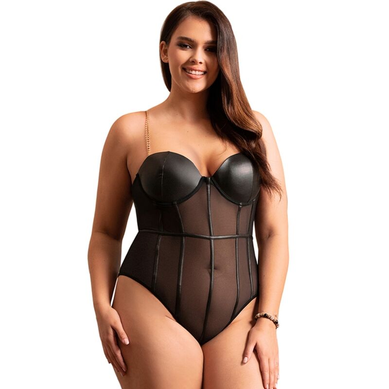 SUBBLIME - BODY NOIR BRETELLES CHAÎNE S/M