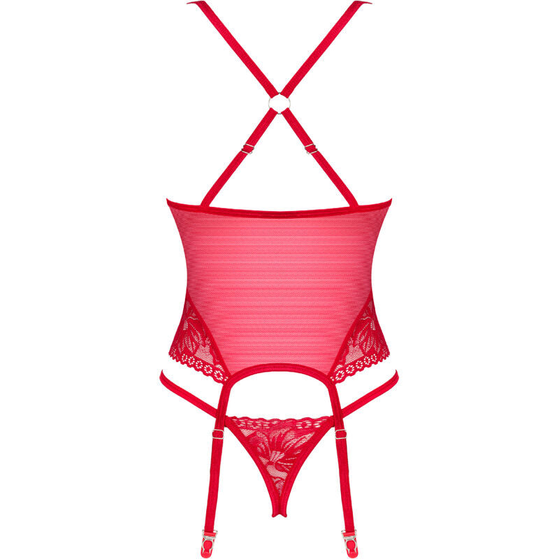 OBSESSIVE - CORSET LACELOVE ROUGE XS/S