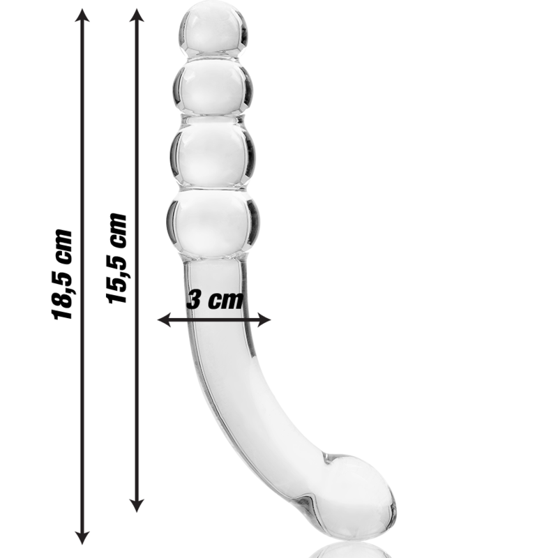 NEBULA SERIES BY IBIZA - MODÈLE 14 GODE EN VERRE BOROSILICATE ROSE 18.5 CM -O- 3 CM