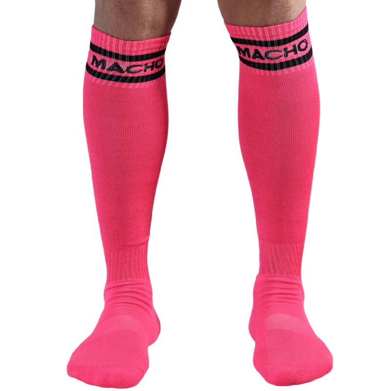MACHO - CHAUSSETTES LONGUES TAILLE UNIQUE ROUGE