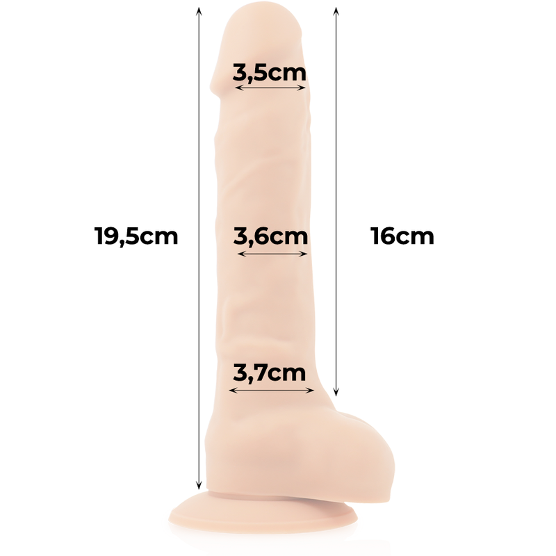 COCK MILLER - HARNAIS + COCKSIL ARTICULABLE DENSITÉ SILICONE 19,5 CM